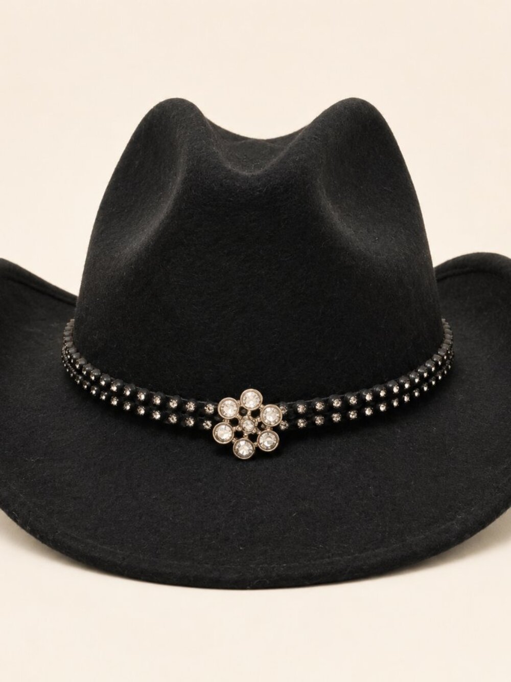 Shyanne Black Wool Rhinestone Cowboy Hat NWT Size S